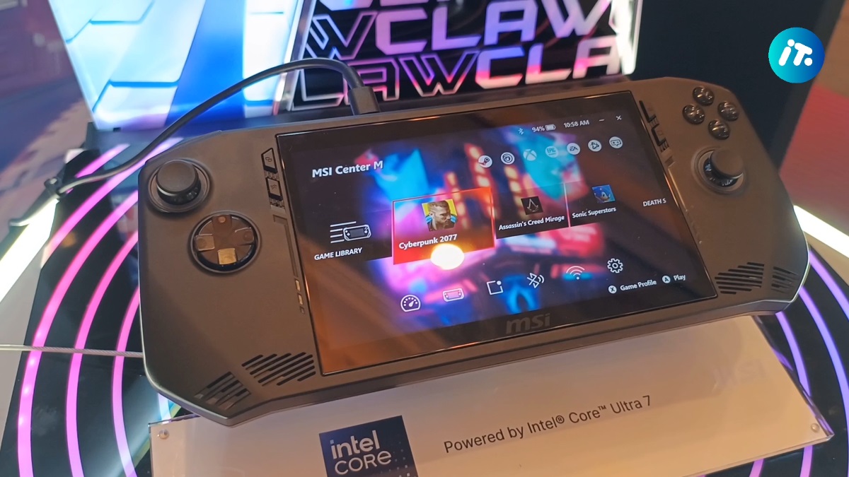 Claw, el primer dispositivo portátil para juegos del mundo con un procesador Intel Core Ultra.