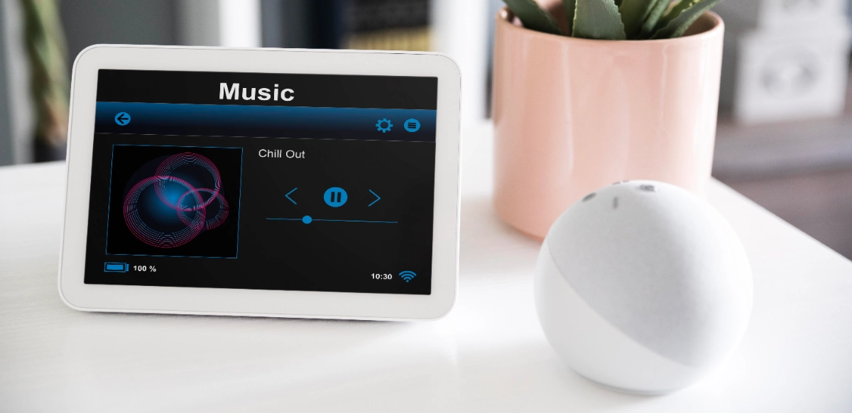 HomePod de Apple con pantalla.