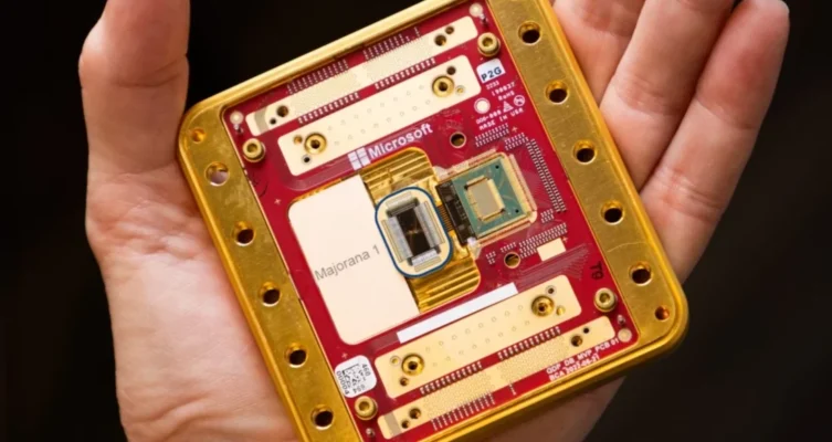 El chip Majorana de Microsoft.