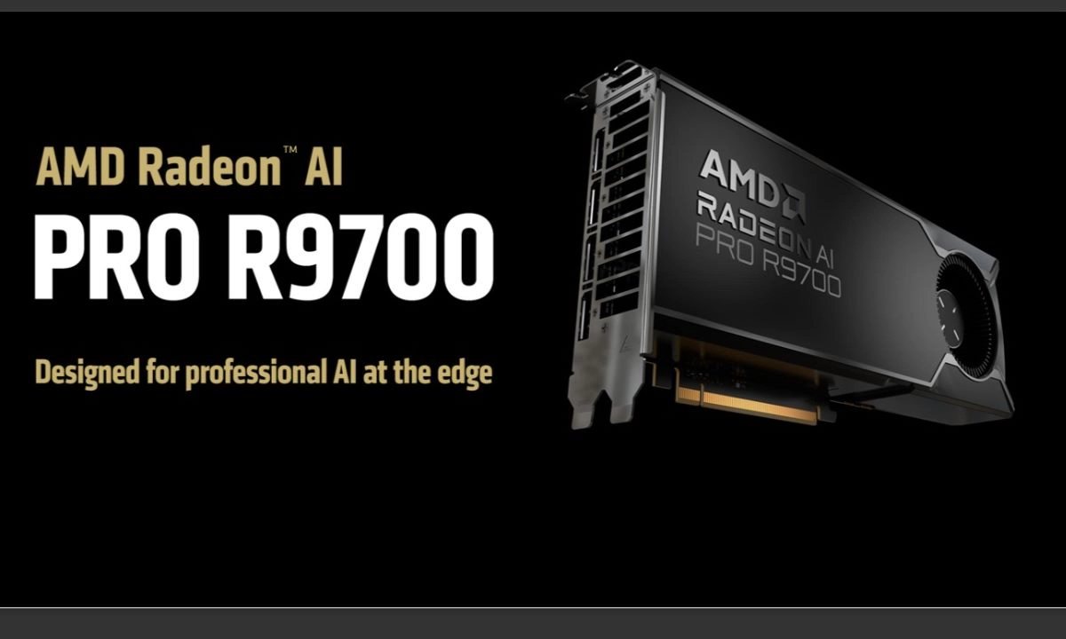 AMD presenta las nuevas tarjetas gráficas Radeon y procesadores Ryzen Threadripper en COMPUTEX 2025 La Radeon AI PRO R9700, equipada con aceleradores de IA de segunda generación y 32 GB de memoria gráfica, diseñada para cargas de trabajo profesionales y modelos de IA locales.