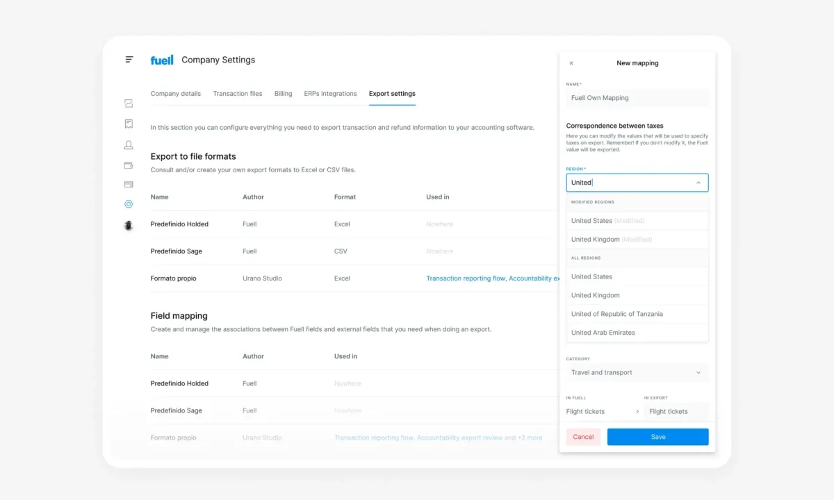 Fuell combina control de tarjetas corporativas y reportes visuales para seguir el gasto por proyecto o equipo en tiempo real.