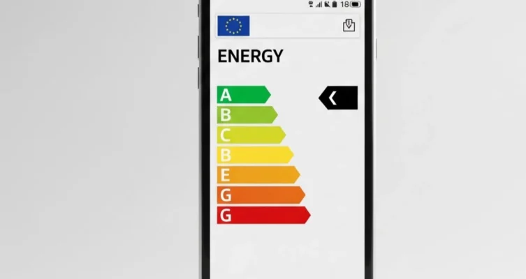 Nuevo etiquetado energético para móviles en Europa.