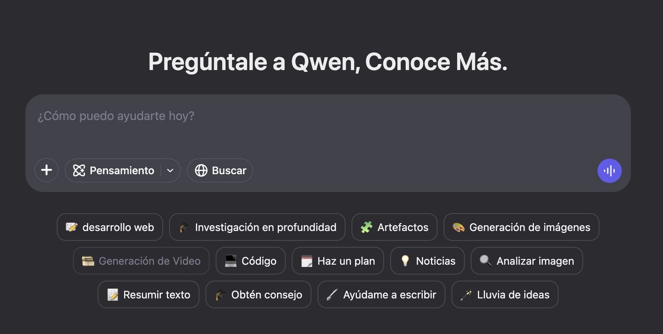 Qwen: cómo usar gratis la IA de Alibaba que compite con ChatGPT, sin cuenta ni suscripción Qwen