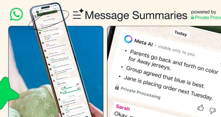 WhatsApp suma resúmenes inteligentes sin comprometer la privacidad.