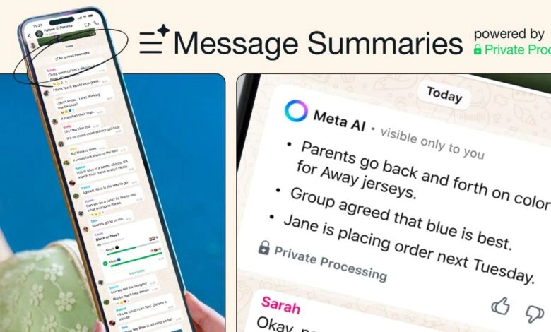 WhatsApp suma resúmenes inteligentes sin comprometer la privacidad.