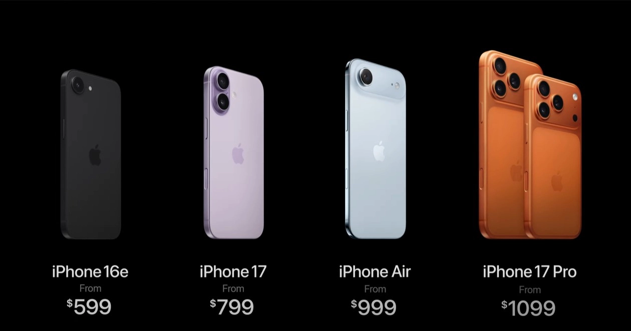 Apple revela los iPhone 17, Air, Pro y Pro Max: cómo son los nuevos modelos y sus precios oficiales