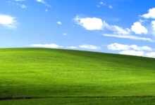 Clásico wallpaper de Windows XP.