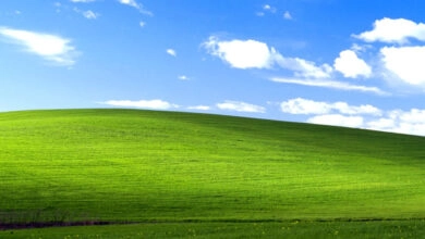 Clásico wallpaper de Windows XP.