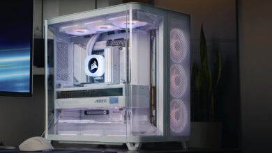 Corsair revoluciona el diseño de gabinetes con el nuevo AIR 5400 de triple cámara Con un diseño envolvente de vidrio templado, ventiladores RGB de rotor inverso preinstalados y un sistema de ventilación exclusivo para la cámara de CPU, el AIR 5400 ofrece rendimiento e innovación líderes en su clase.