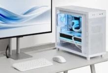 Tamaño compacto con máxima capacidad: gabinete de 44 litros con soporte para tarjetas gráficas de hasta 360 mm de largo, radiadores de 360 mm con hasta 60 mm de grosor y fuentes de poder de hasta 180 mm de largo.