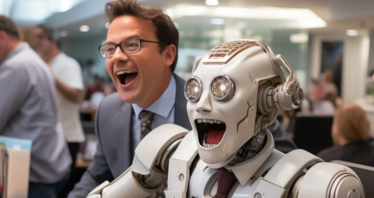 La inteligencia artificial imita el humor sin comprenderlo realmente.