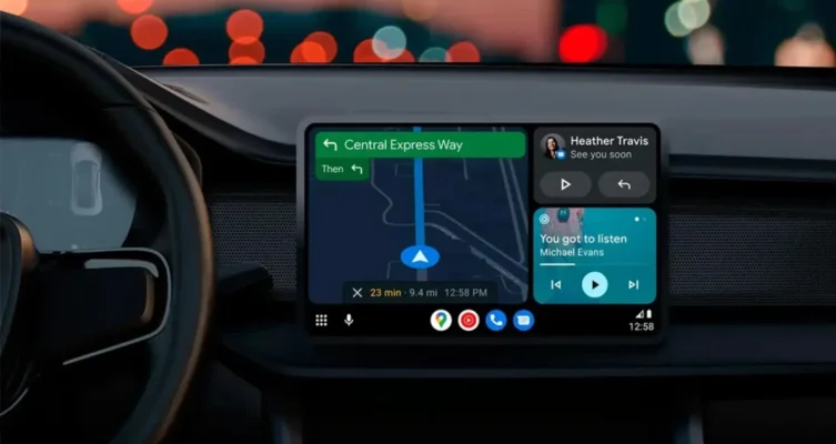 Gemini integrado en Android Auto ofrece asistencia en tiempo real con recomendaciones, mensajes y resúmenes mientras el conductor se mantiene atento al camino.