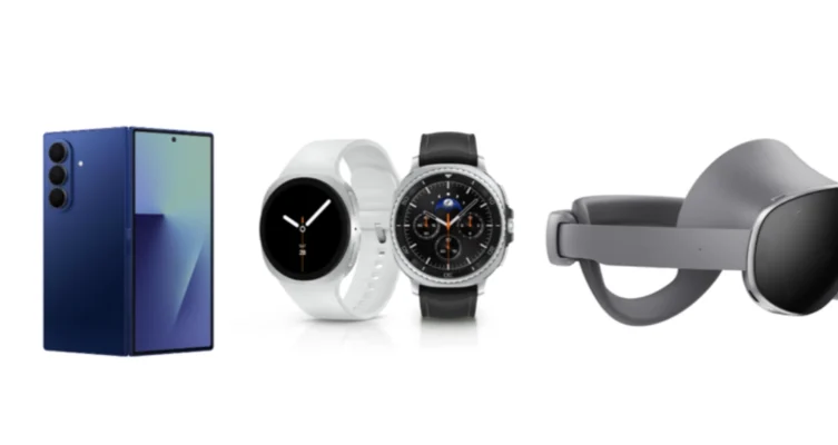 El Galaxy Z Fold7, el reloj Galaxy Watch8 y el visor de realidad extendida Galaxy XR.