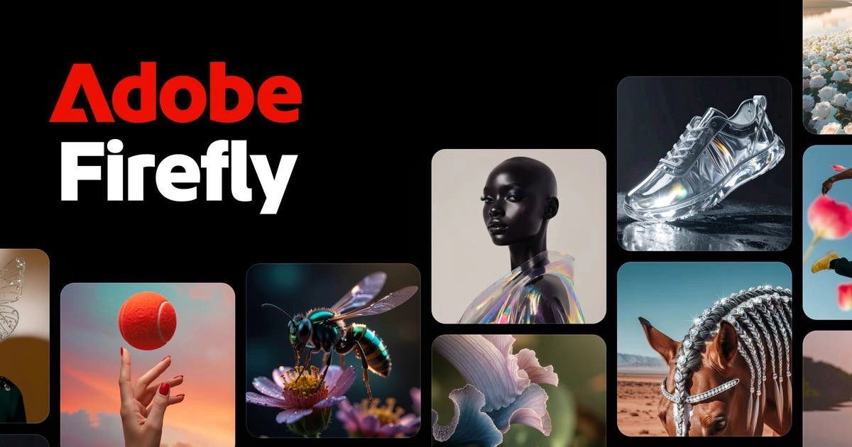 Adobe Firefly integra inteligencia artificial generativa directamente en herramientas profesionales como Photoshop, Illustrator y Adobe Express.
