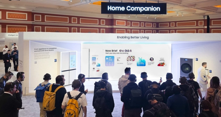 La zona Home Companion de Samsung en CES 2026 mostró cómo los electrodomésticos con IA se integran al hogar como aliados inteligentes, capaces de ver, escuchar y sugerir para simplificar la vida cotidiana.