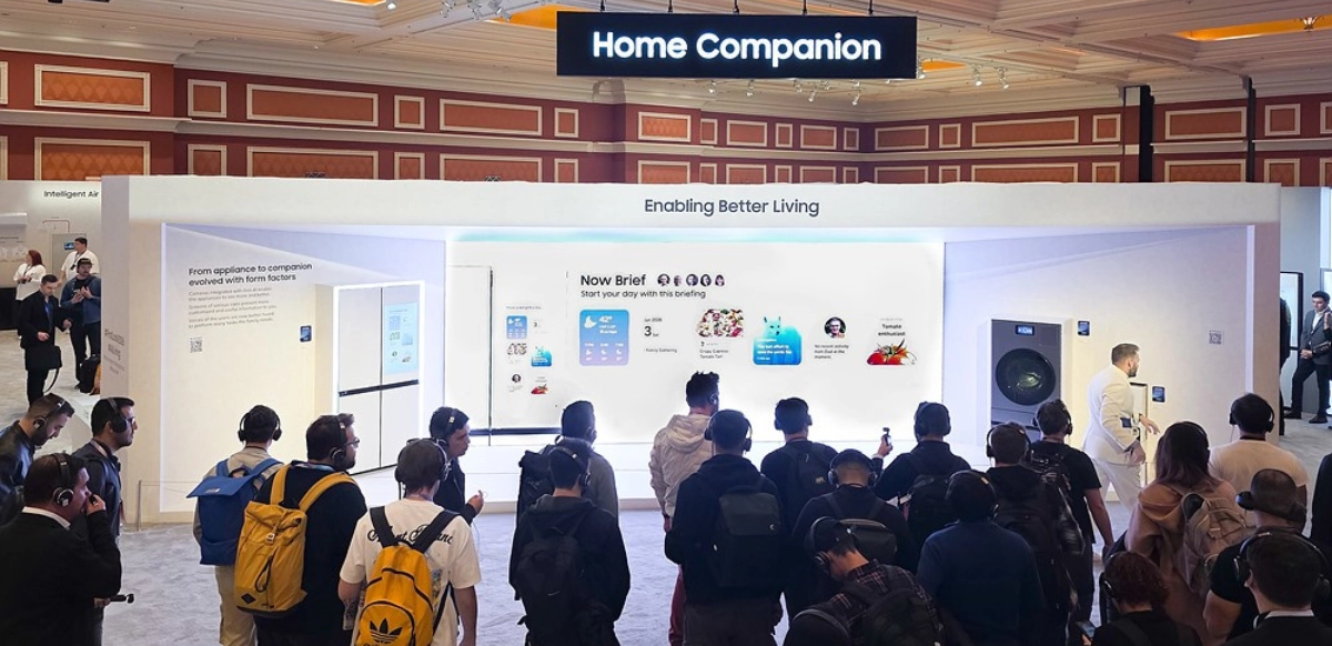 La zona Home Companion de Samsung en CES 2026 mostró cómo los electrodomésticos con IA se integran al hogar como aliados inteligentes, capaces de ver, escuchar y sugerir para simplificar la vida cotidiana.