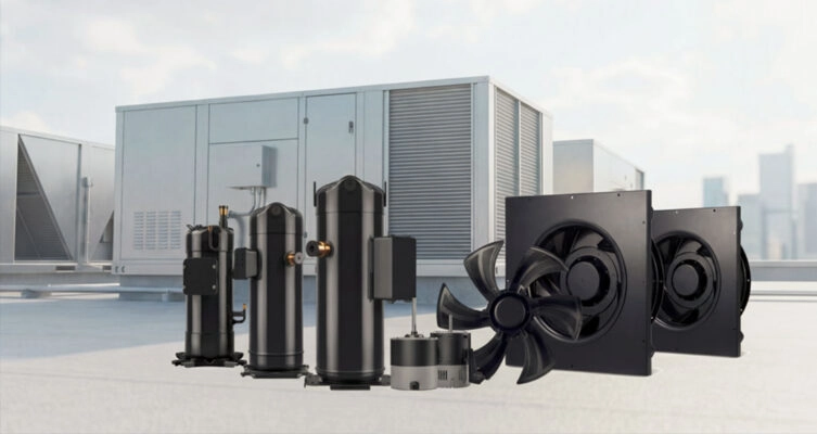 G Component Solutions ofrece capacidades integradas a través de una línea completa que incluye compresores scroll, motores de conmutación electrónica (EC), ventiladores EC y variadores