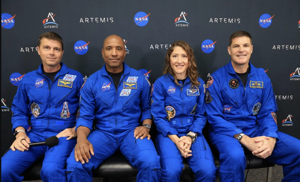 Sesión de preguntas y respuestas de la tripulación de Artemis II e indicador de gravedad cero.Crédito de la imagen: NASA/Kim Shiflett