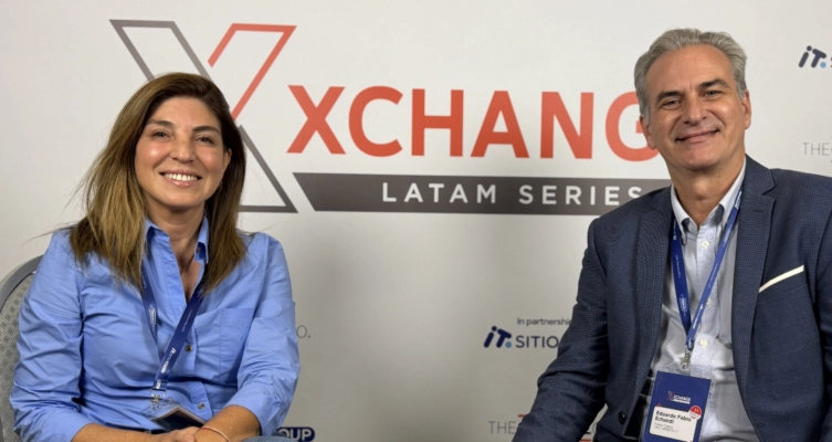 María Cecilia Santa María, Manager EUS & VARs de HP Argentina y Eduardo Echandi, CEO de Fusion Cubica.