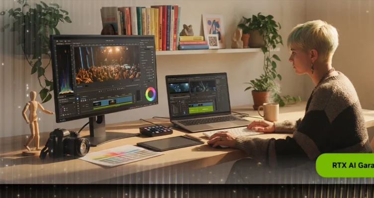 Actualizaciones en Adobe Premiere Pro, Project G-Assist y aplicaciones de IA destacan mejoras en rendimiento, eficiencia y calidad para creadores.