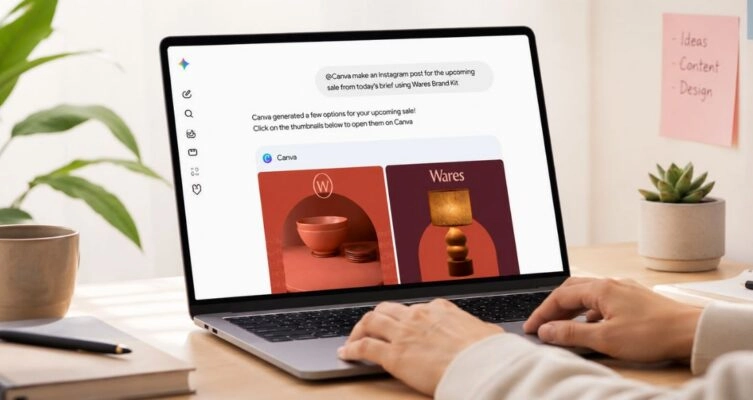 Esta nueva funcionalidad permite a los usuarios generar, editar y transformar diseños directamente desde el asistente de IA, conectando el proceso creativo con herramientas profesionales de diseño.
