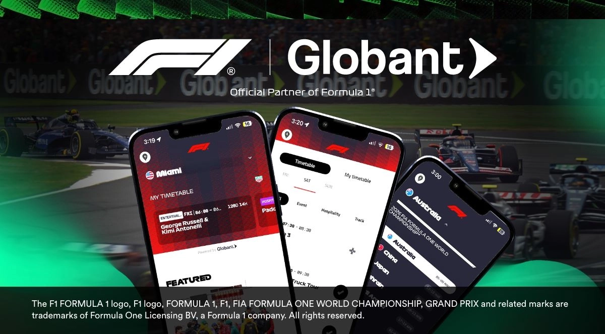 La nueva experiencia digital desarrollada por Globant busca mejorar la interacción de los aficionados durante los fines de semana de Fórmula 1®.