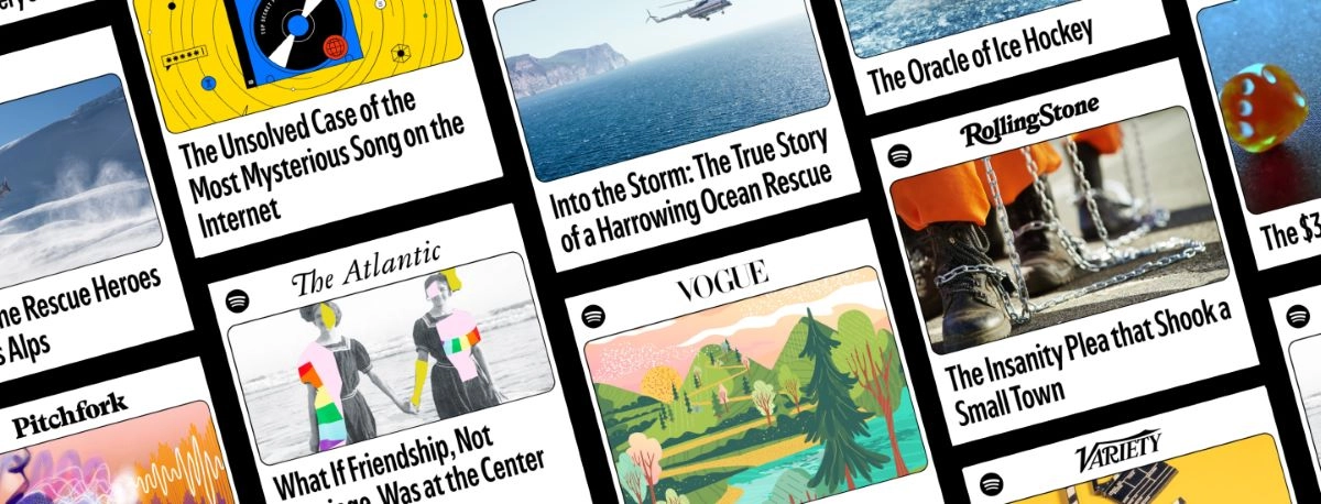 La nueva función “Articles” convierte artículos extensos de revistas en piezas narradas dentro de Spotify, ampliando la apuesta de la plataforma por el contenido en audio.