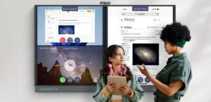 Se presentó el funcionamiento de las pantallas interactivas BenQ y sus capacidades integradas.