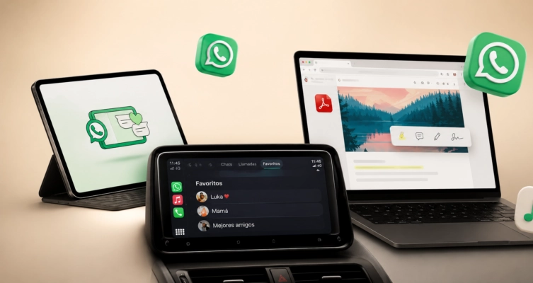 Meta impulsa la experiencia multidispositivo con nuevas funciones en WhatsApp e Instagram, que permiten crear contenido, comunicarse desde el iPad, usar la app en el auto y gestionar archivos de forma más simple.