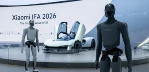 Xiaomi exhibió en IFA 2026 sus vehículos eléctricos y CyberOne, el robot humanoide que también prueba dentro de su fábrica de automóviles.