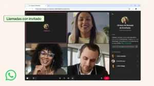 La nueva función de WhatsApp permite invitar a personas sin cuenta a llamadas de hasta 32 participantes, con opciones para compartir pantalla y reaccionar con emojis.