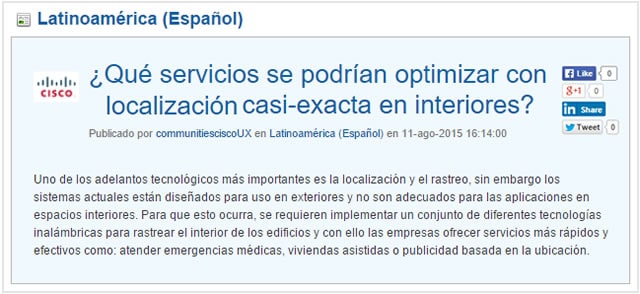 Cisco lanza su primera Comunidad Virtual en español Cisco lanza su primera Comunidad Virtual en español