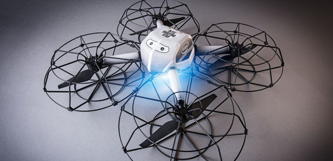 Los drones de Intel iluminan el cielo del Super Bowl