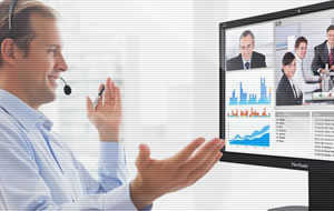 Un monitor para videoconferencias Un monitor para videoconferencias